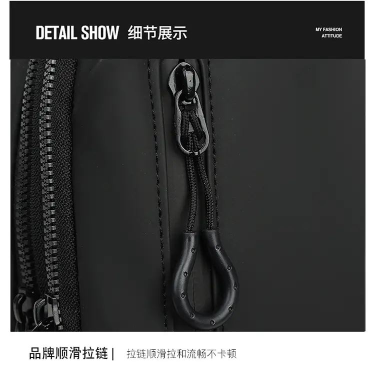 Men's Black Crossbody Bag with USB Charging — feature 20