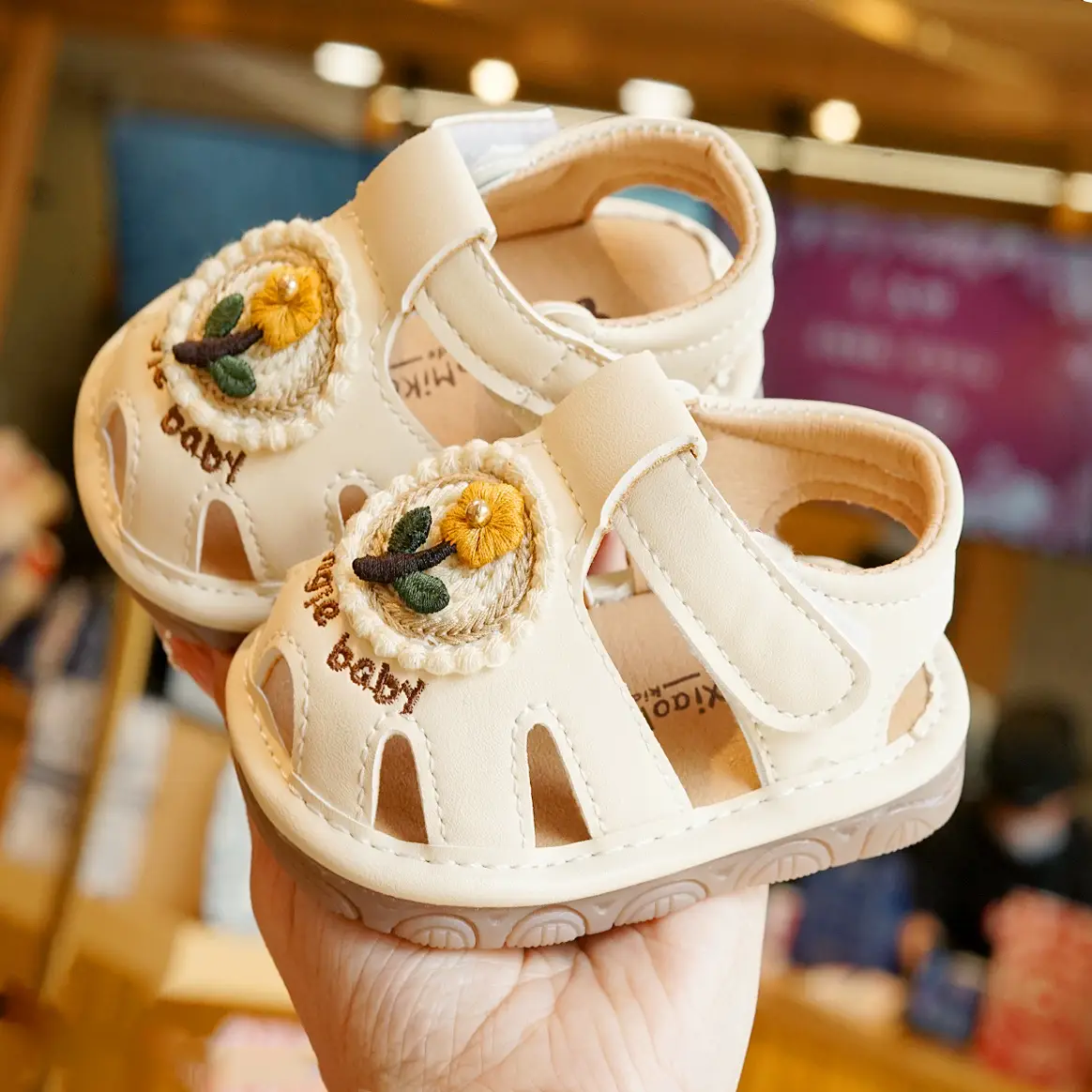 Toddler Sandals Summer Cream Non-Slip 1-2Y