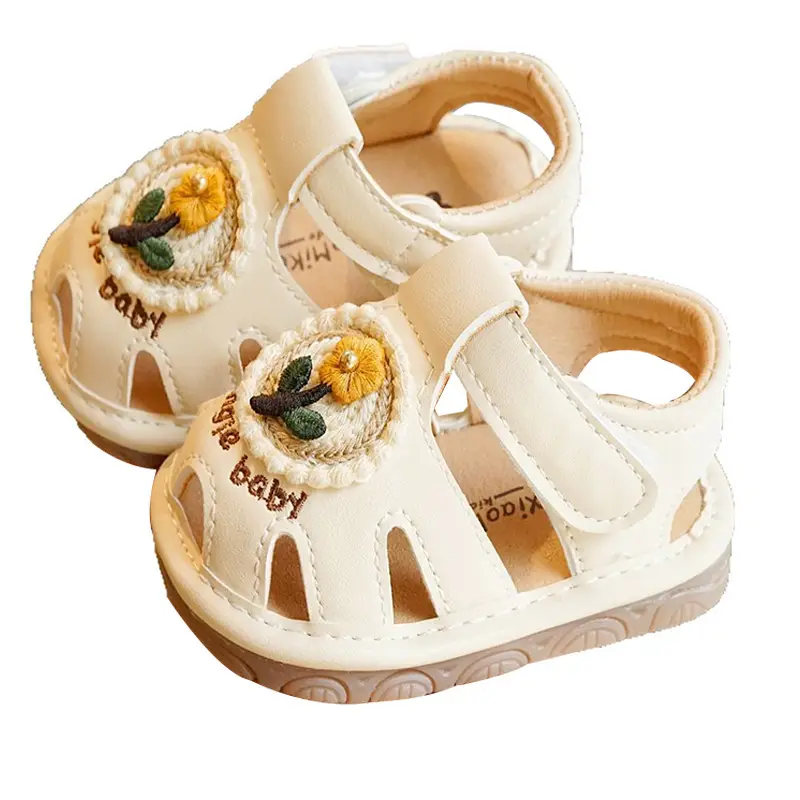 Toddler Sandals Summer Cream Non-Slip 1-2Y