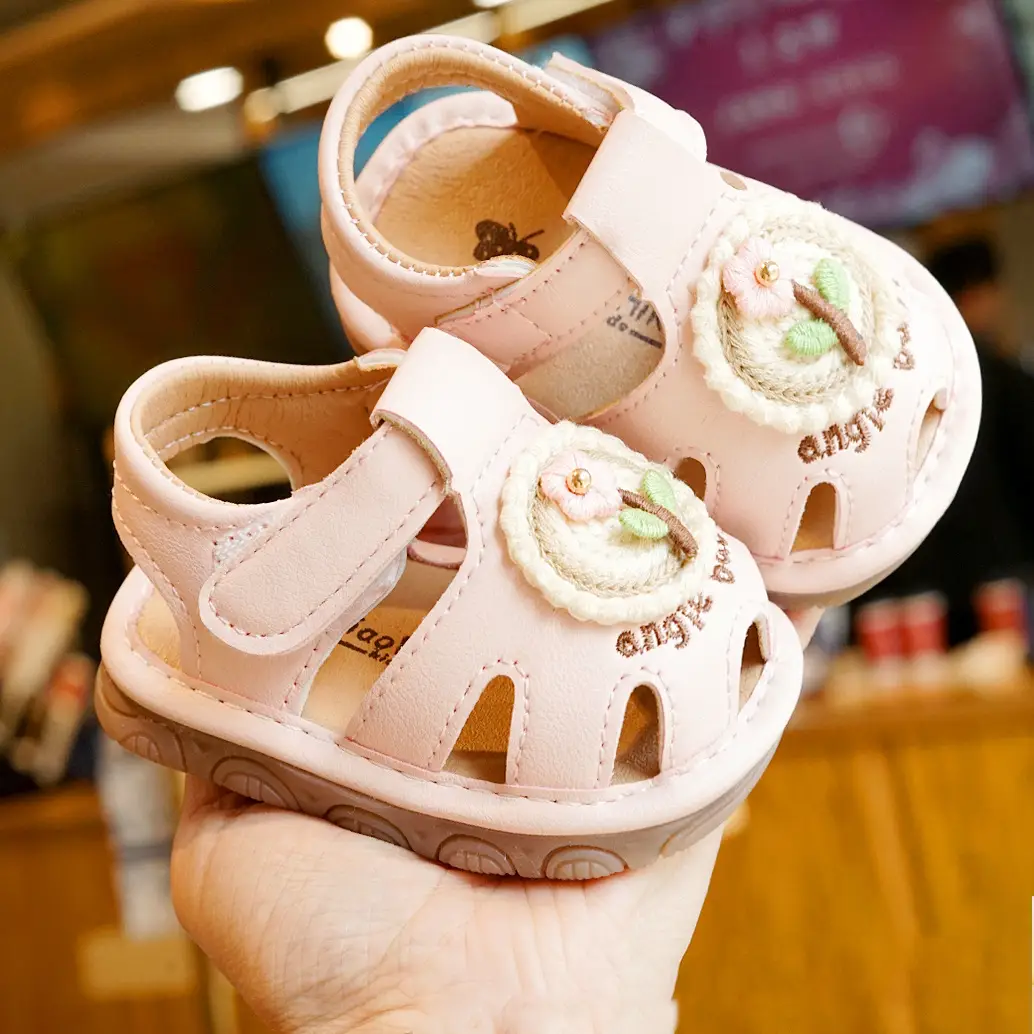 Toddler Sandals Summer Cream Non-Slip 1-2Y