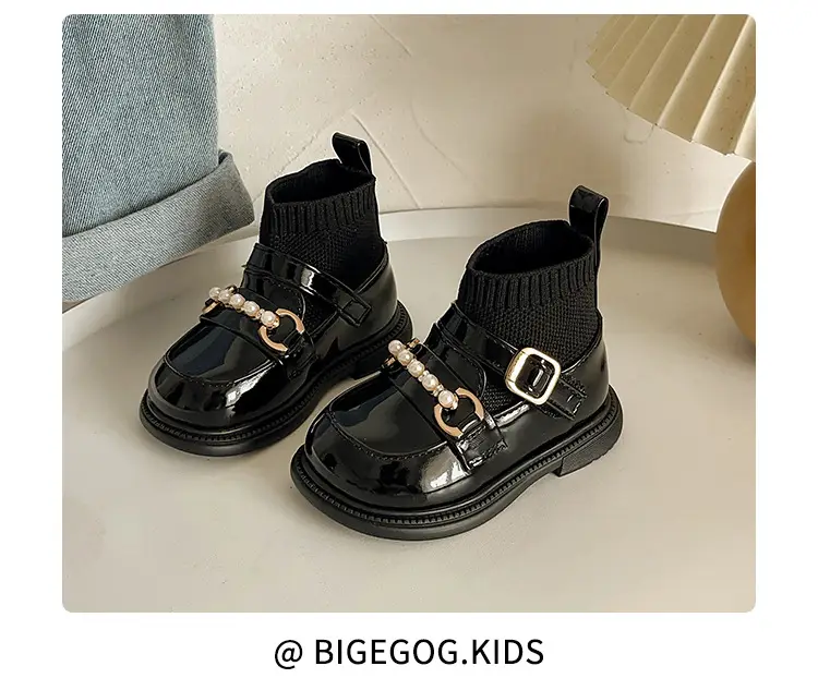 Baby Girls Socks Shoes Black Non-Slip Soft Sole — feature 10