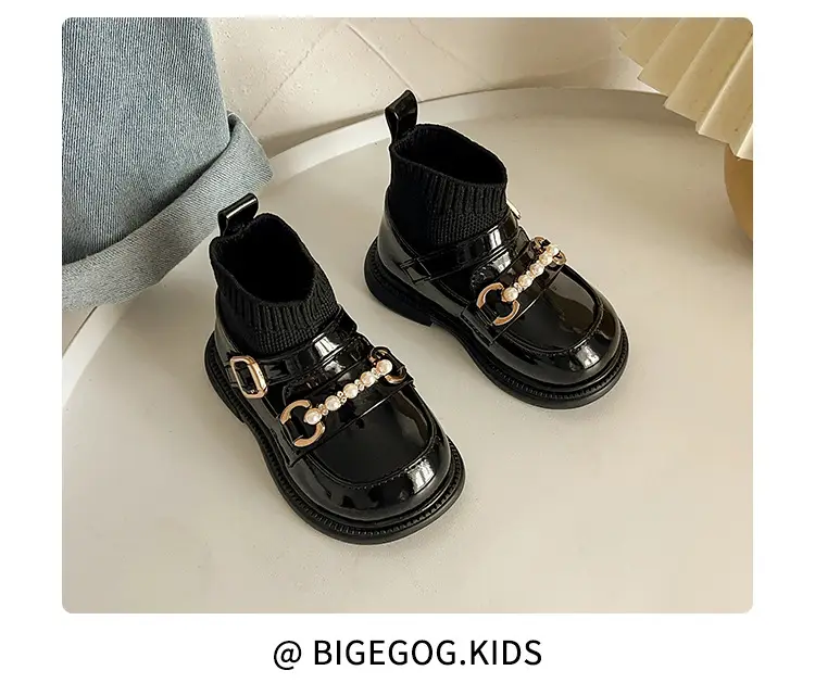 Baby Girls Socks Shoes Black Non-Slip Soft Sole — feature 11
