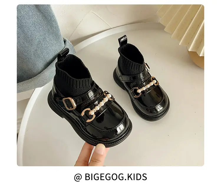 Baby Girls Socks Shoes Black Non-Slip Soft Sole — feature 14