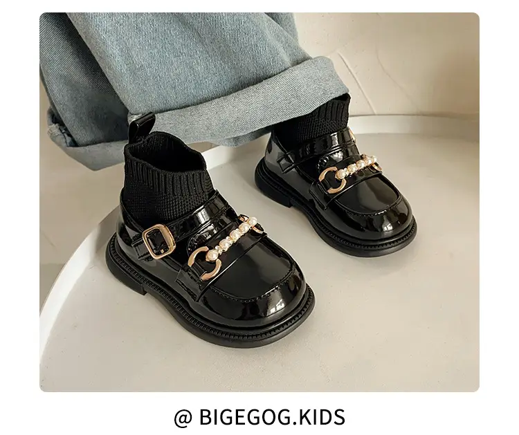Baby Girls Socks Shoes Black Non-Slip Soft Sole — feature 17
