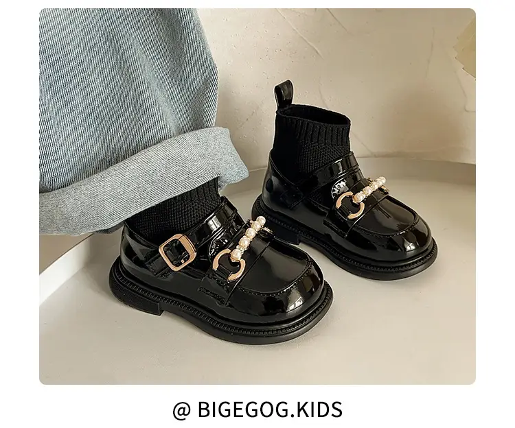 Baby Girls Socks Shoes Black Non-Slip Soft Sole — feature 9