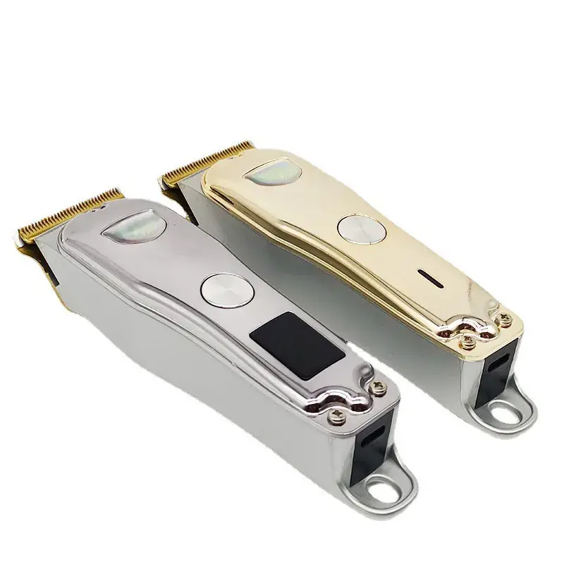 USB Rechargeable Gold Hair Clipper with 5 Blades - Image 9