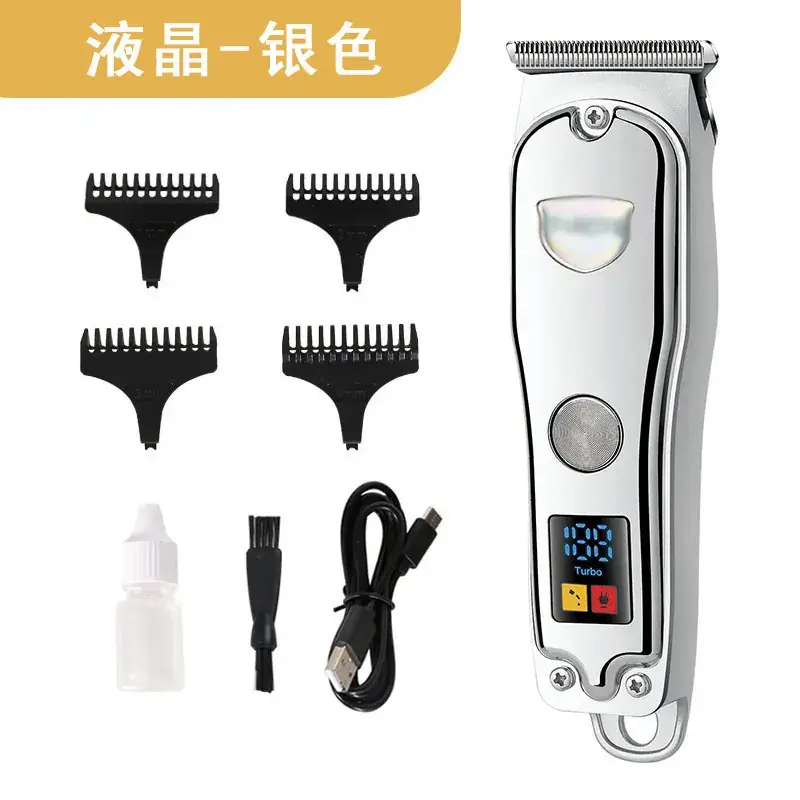 USB Rechargeable Gold Hair Clipper with 5 Blades — feature 28