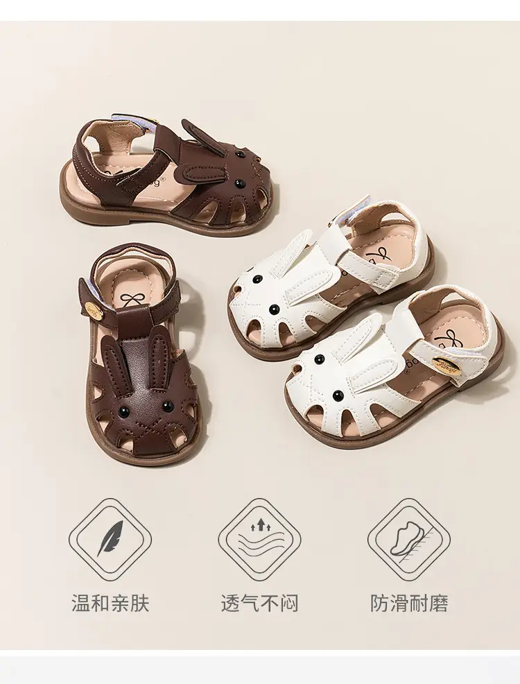 Baby Sandals White Leather Summer Non-Slip — feature 2