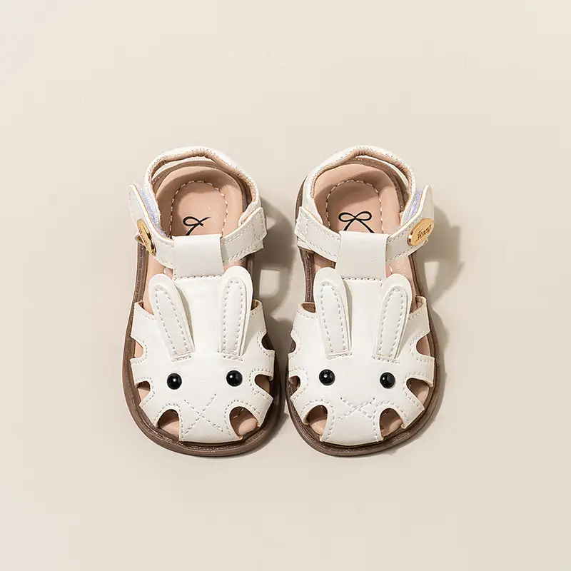 Baby Sandals White Leather Summer Non-Slip