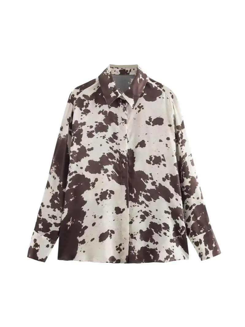 Midi Dress Animal Print Belted Silk Satin - Image 4