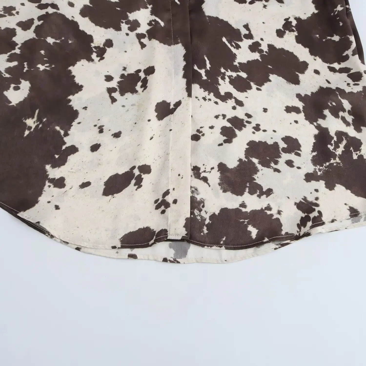 Midi Dress Animal Print Belted Silk Satin — feature 13