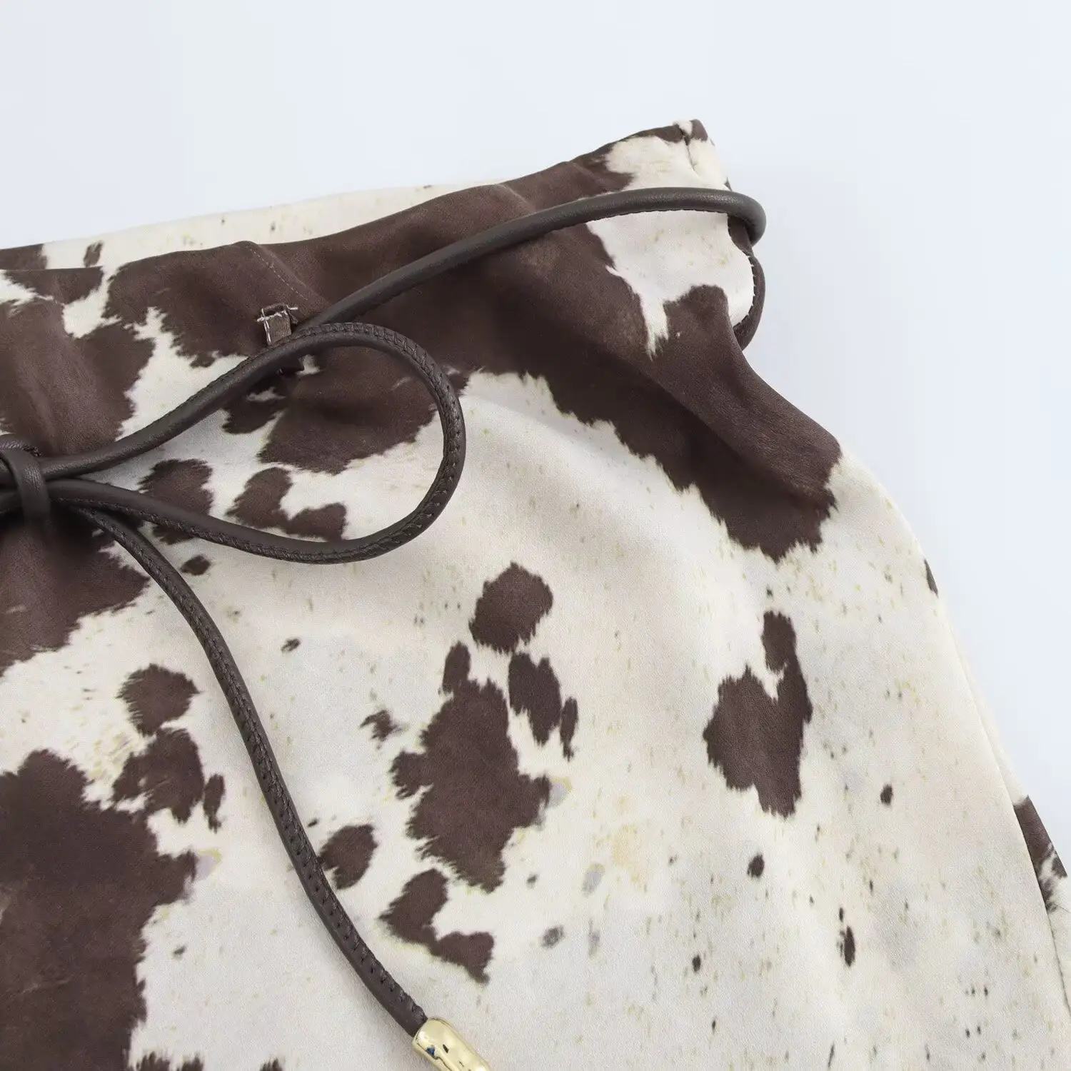 Midi Dress Animal Print Belted Silk Satin — feature 19