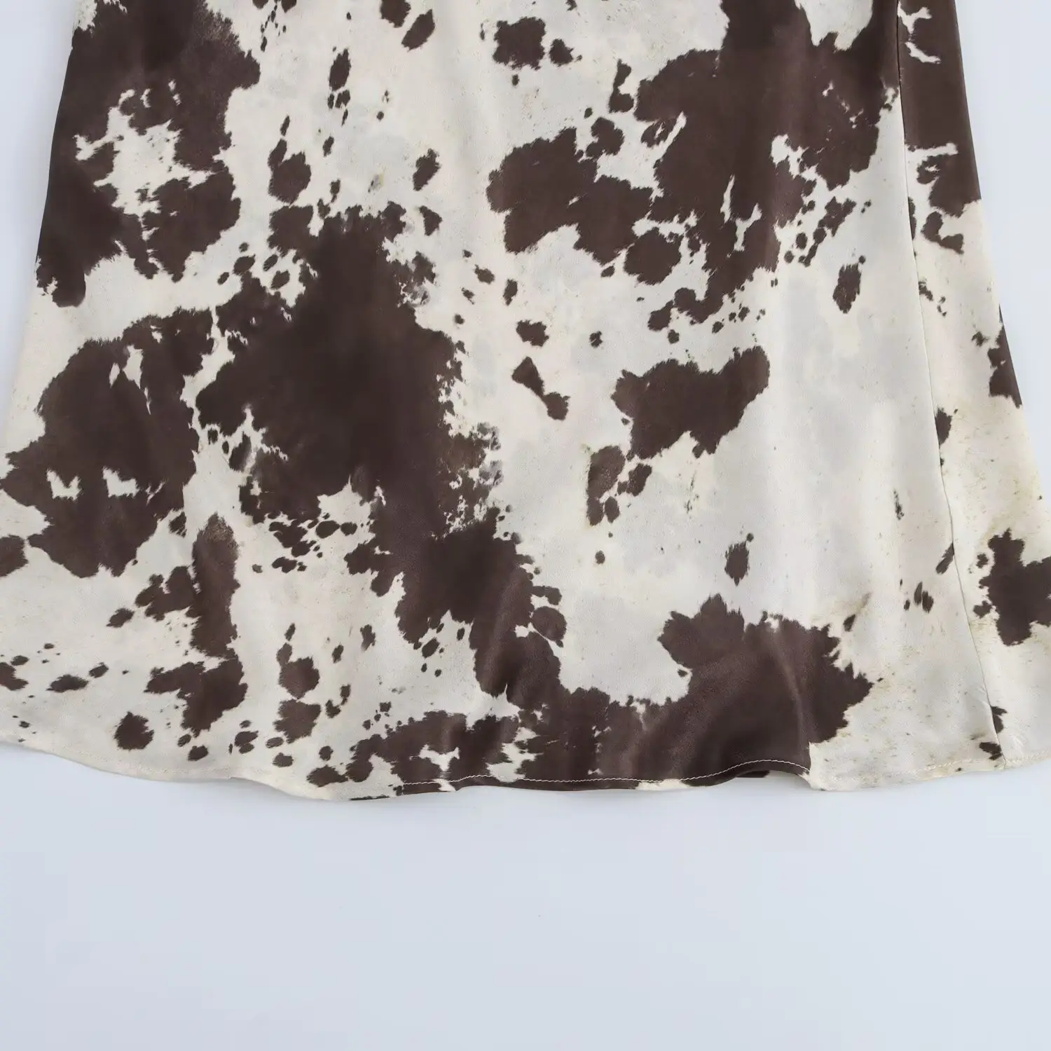 Midi Dress Animal Print Belted Silk Satin — feature 23