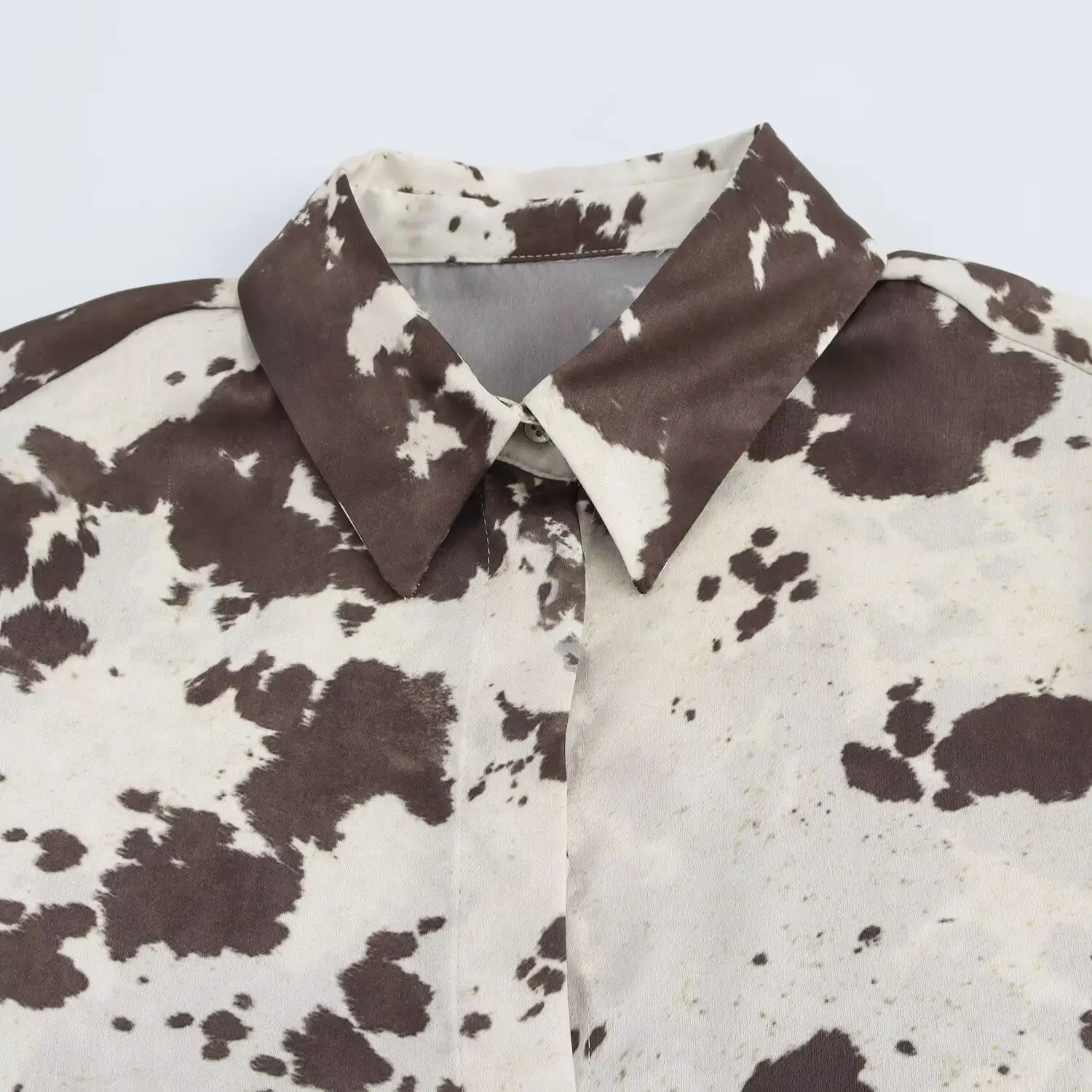 Midi Dress Animal Print Belted Silk Satin — feature 8