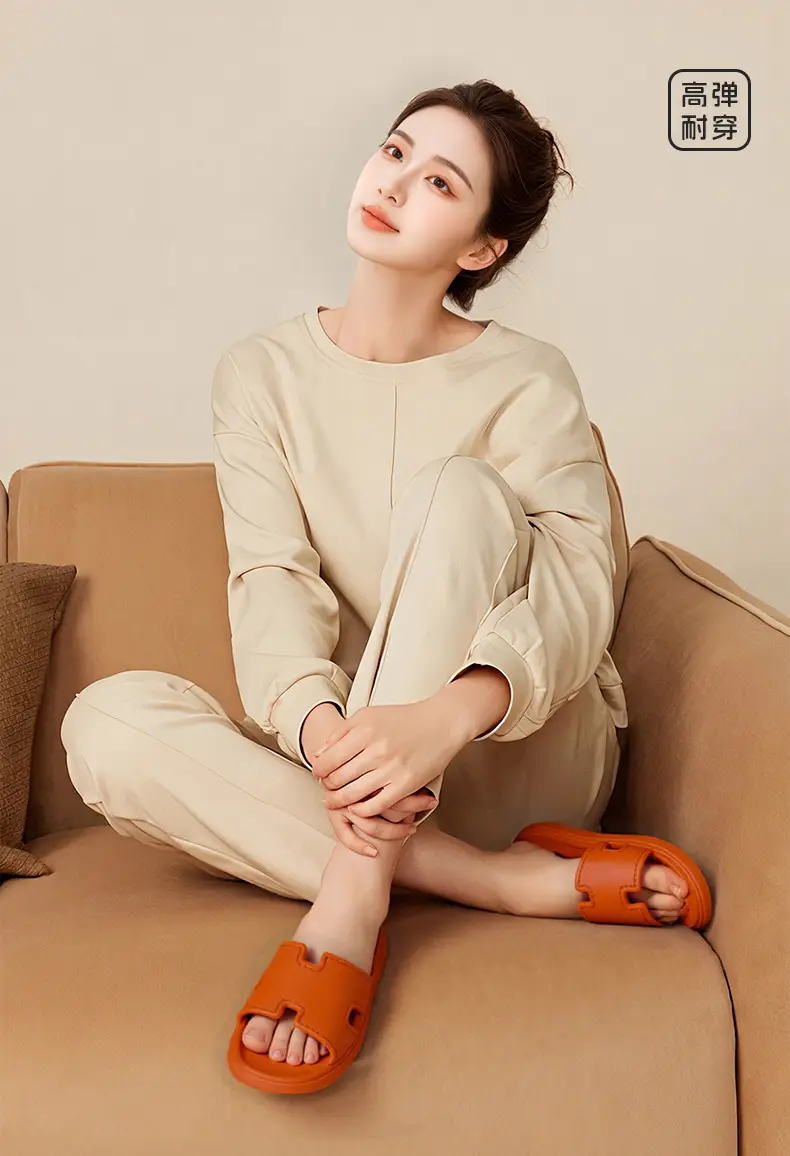Women's Tan EVA Slip-On Indoor Slippers 2025 — feature 1