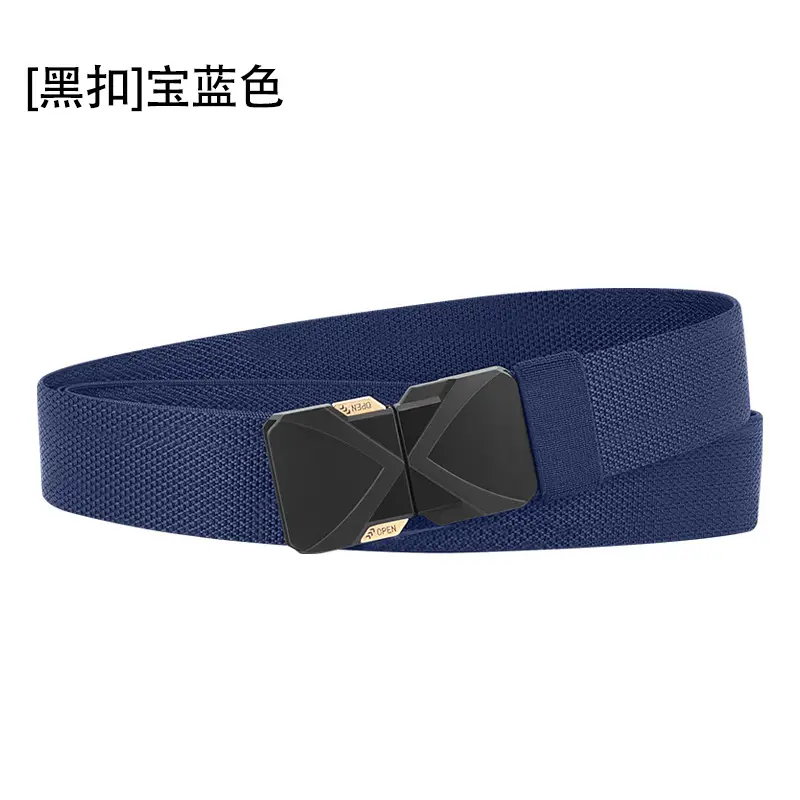 Men Navy Blue Alloy Belt with Quick Buckle - Image 11