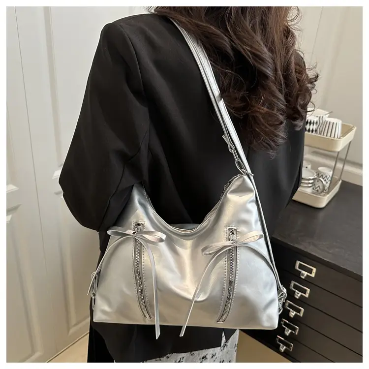 Pink Bow Shoulder Bag for Women Large Capacity — feature 10