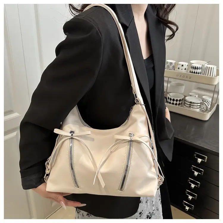 Pink Bow Shoulder Bag for Women Large Capacity — feature 12