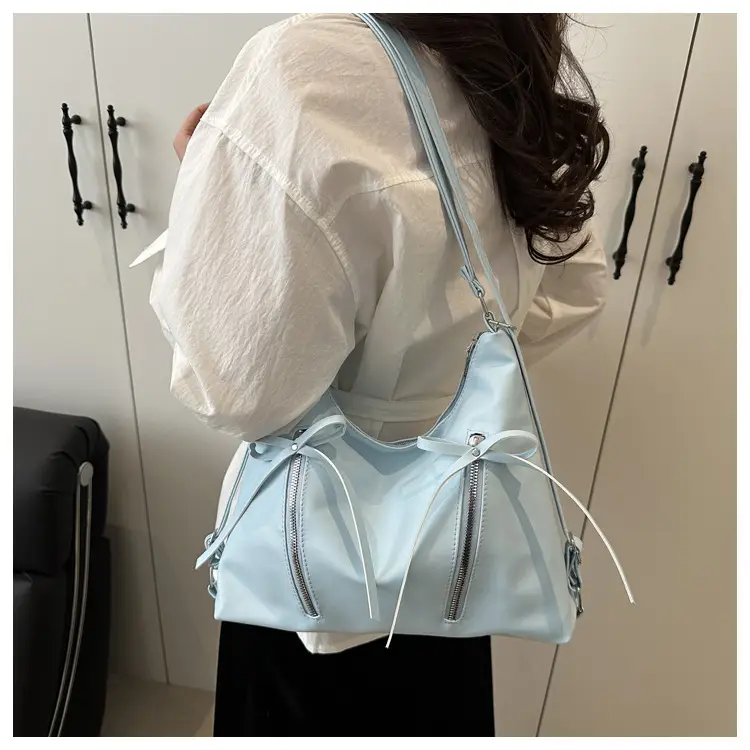 Pink Bow Shoulder Bag for Women Large Capacity — feature 15