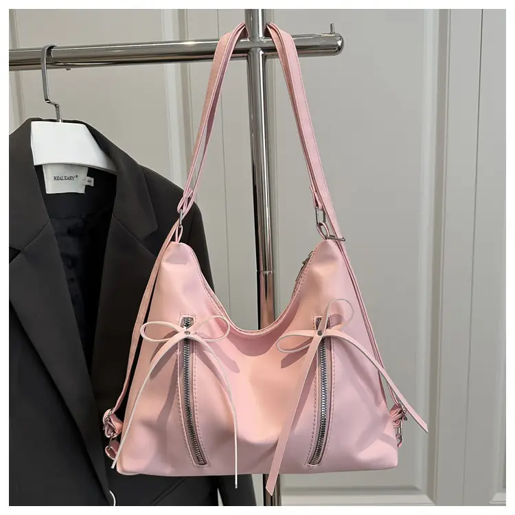 Pink Bow Shoulder Bag for Women Large Capacity — feature 27