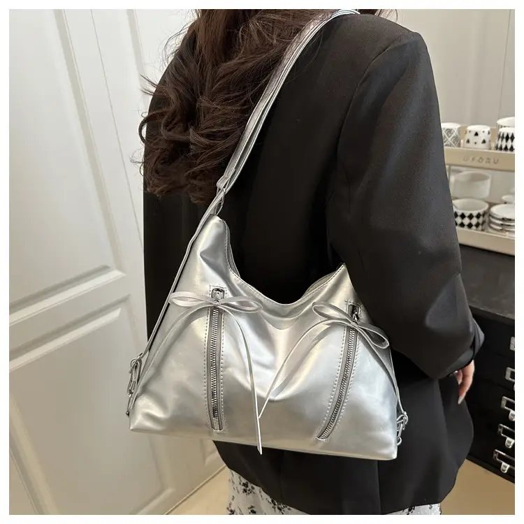 Pink Bow Shoulder Bag for Women Large Capacity — feature 9
