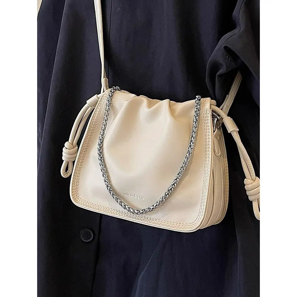 Black Pleated Shoulder Bag for Women New 2026 - Image 5