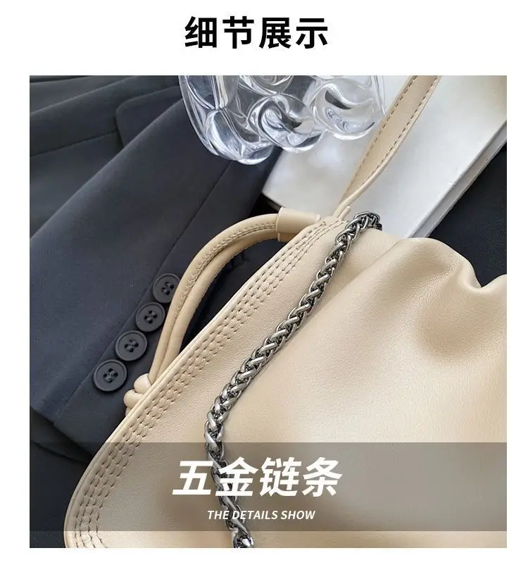 Black Pleated Shoulder Bag for Women New 2026 — feature 4