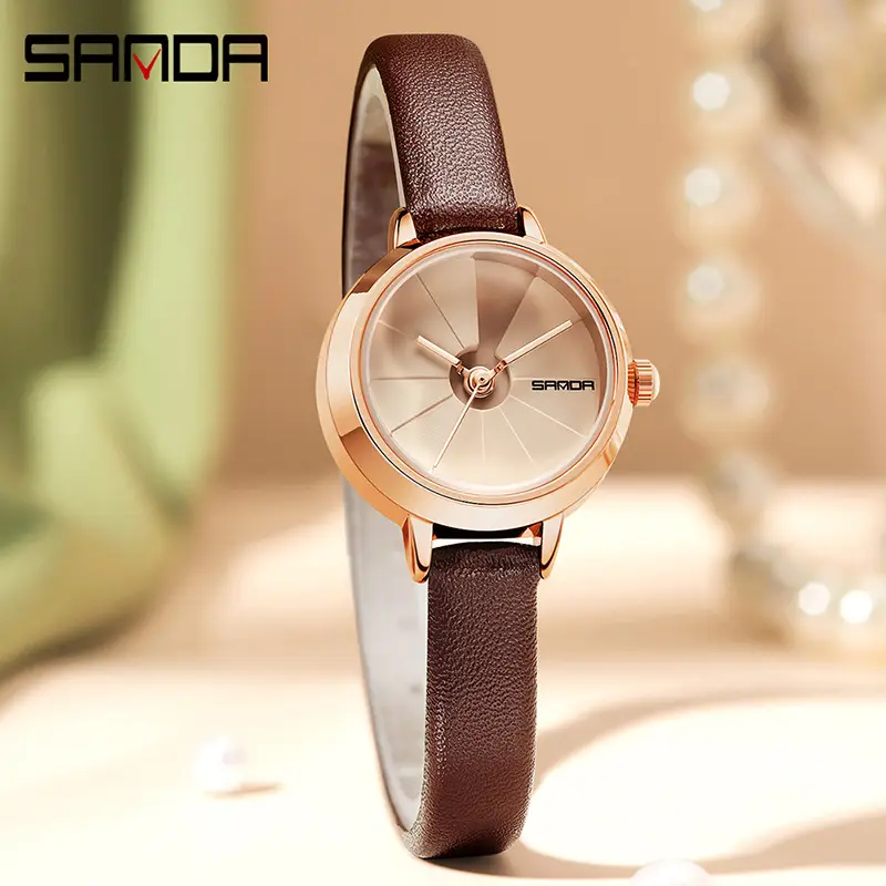 Sanda Rose Gold Mesh Watch for Women - Image 7