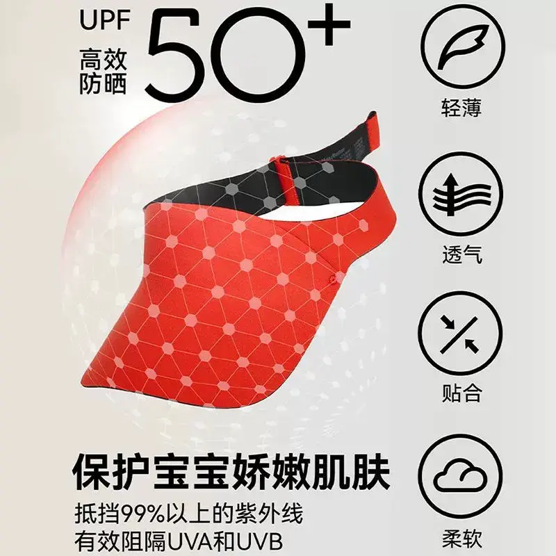 Children's Pink Sunscreen Cap Adjustable Strap