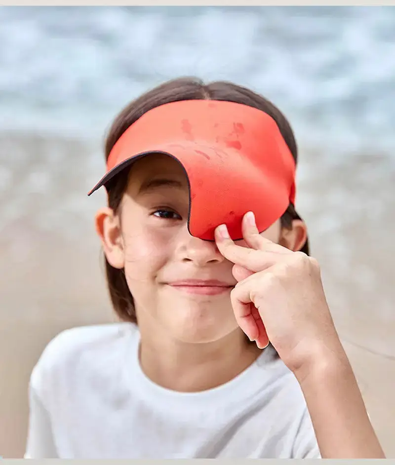 Children's Pink Sunscreen Cap Adjustable Strap — feature 12