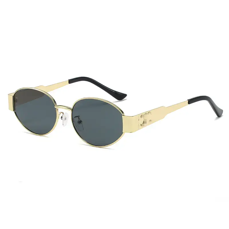 Oval Frame Metal Sunglasses High Sense Cat's Eye - Image 10
