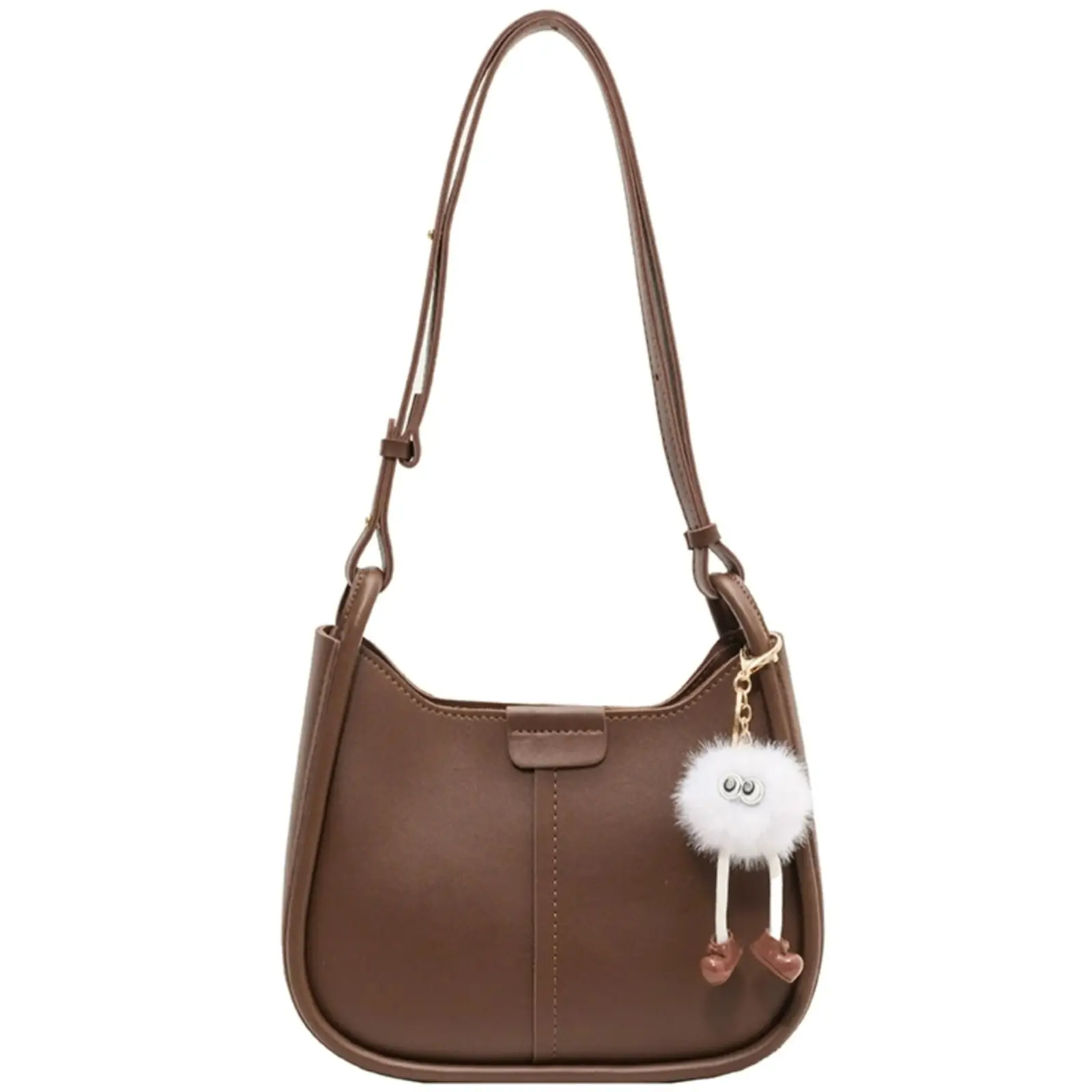 Women's Brown Leather Crossbody Bag 2026 New Model - Image 8