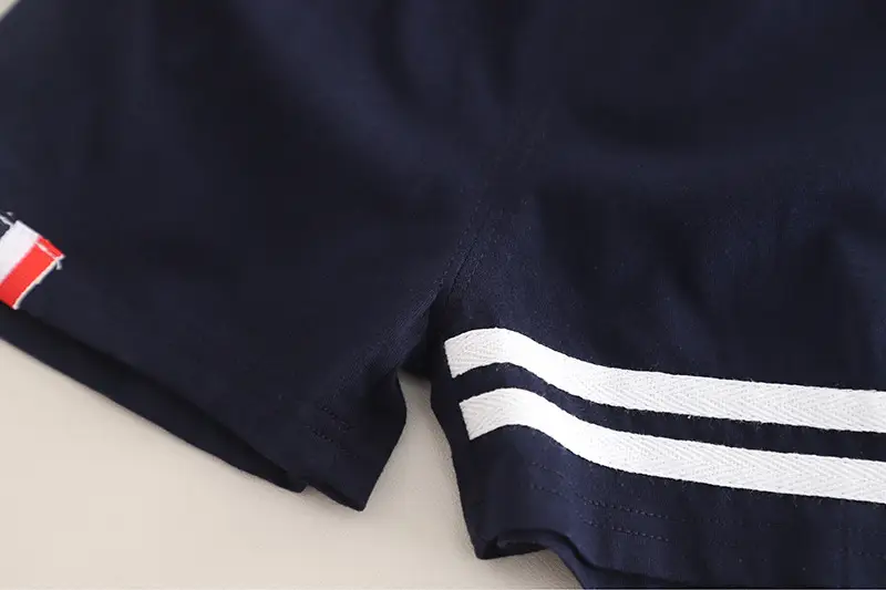 Boy's Navy Polo Shorts Set Summer 5oz — feature 13
