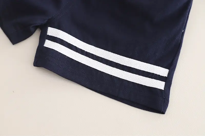 Boy's Navy Polo Shorts Set Summer 5oz — feature 15