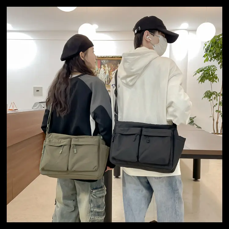 Men's Casual Messenger Bag Large Capacity Tooling Style — feature 15