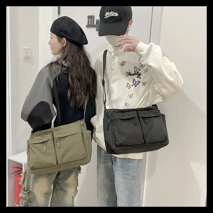 Men's Casual Messenger Bag Large Capacity Tooling Style — feature 18