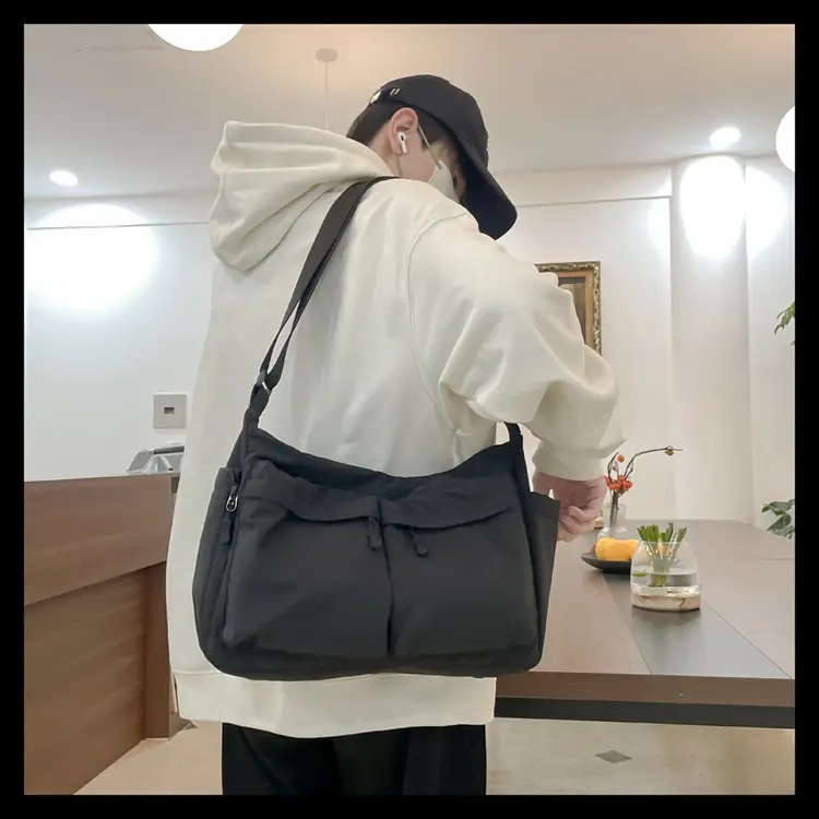Men's Casual Messenger Bag Large Capacity Tooling Style — feature 8