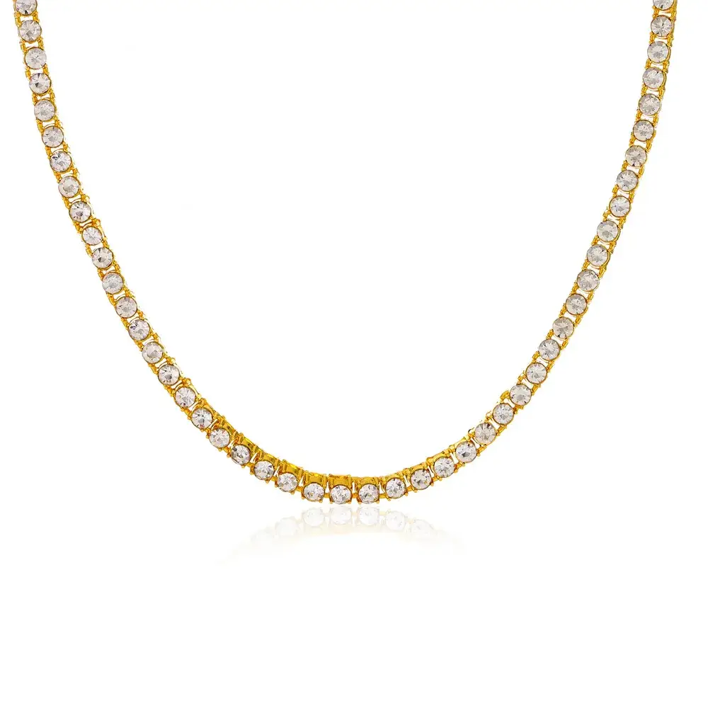 Gold Zircon Clavicle Chain Necklace for Women - Image 11