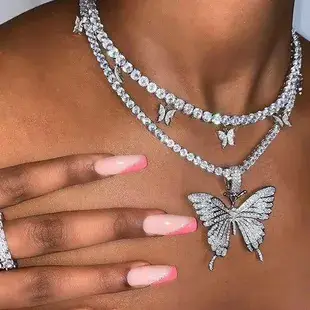 Gold Zircon Clavicle Chain Necklace for Women — feature 7