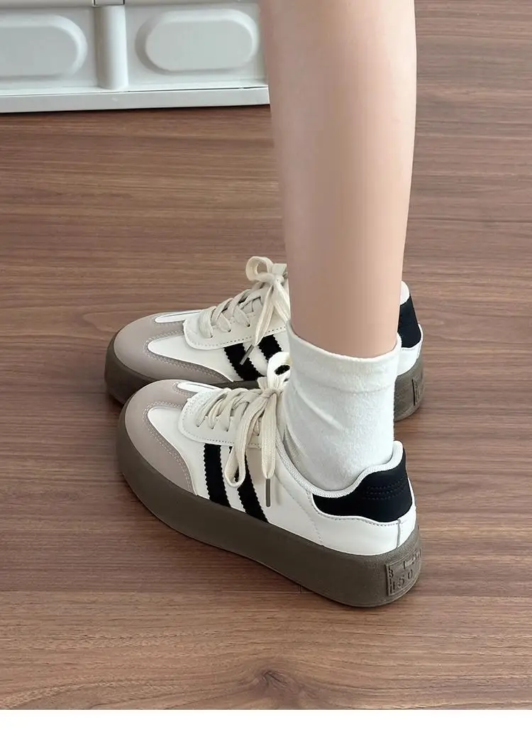 Desun Women's Shoes 2025 Spring and Autumn New Thick Sole Retro White Shoes Casual Forrest Gump Shoes All-match Sports Sneakers — feature 10