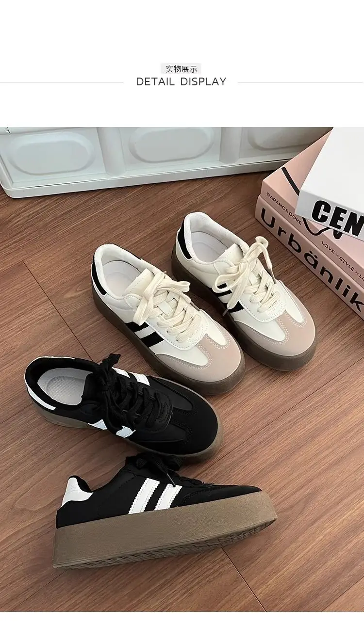 Desun Women's Shoes 2025 Spring and Autumn New Thick Sole Retro White Shoes Casual Forrest Gump Shoes All-match Sports Sneakers — feature 16