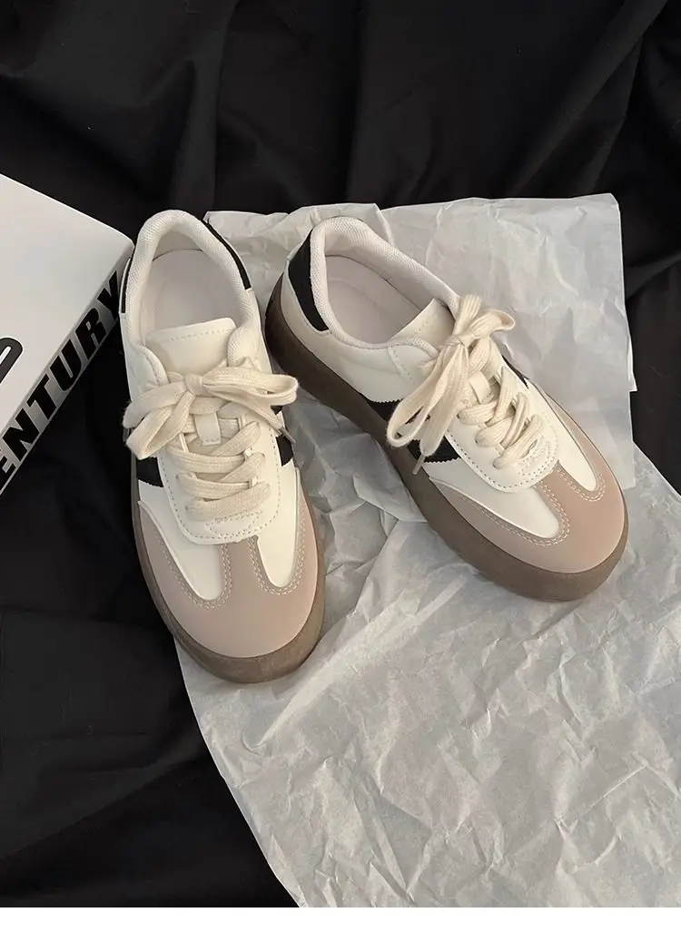 Desun Women's Shoes 2025 Spring and Autumn New Thick Sole Retro White Shoes Casual Forrest Gump Shoes All-match Sports Sneakers — feature 19