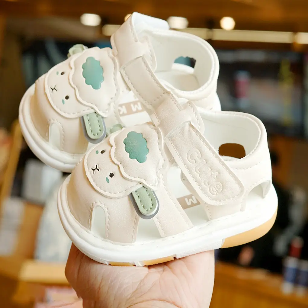 Toddler Sandals White Soft Sole 1-2Yrs