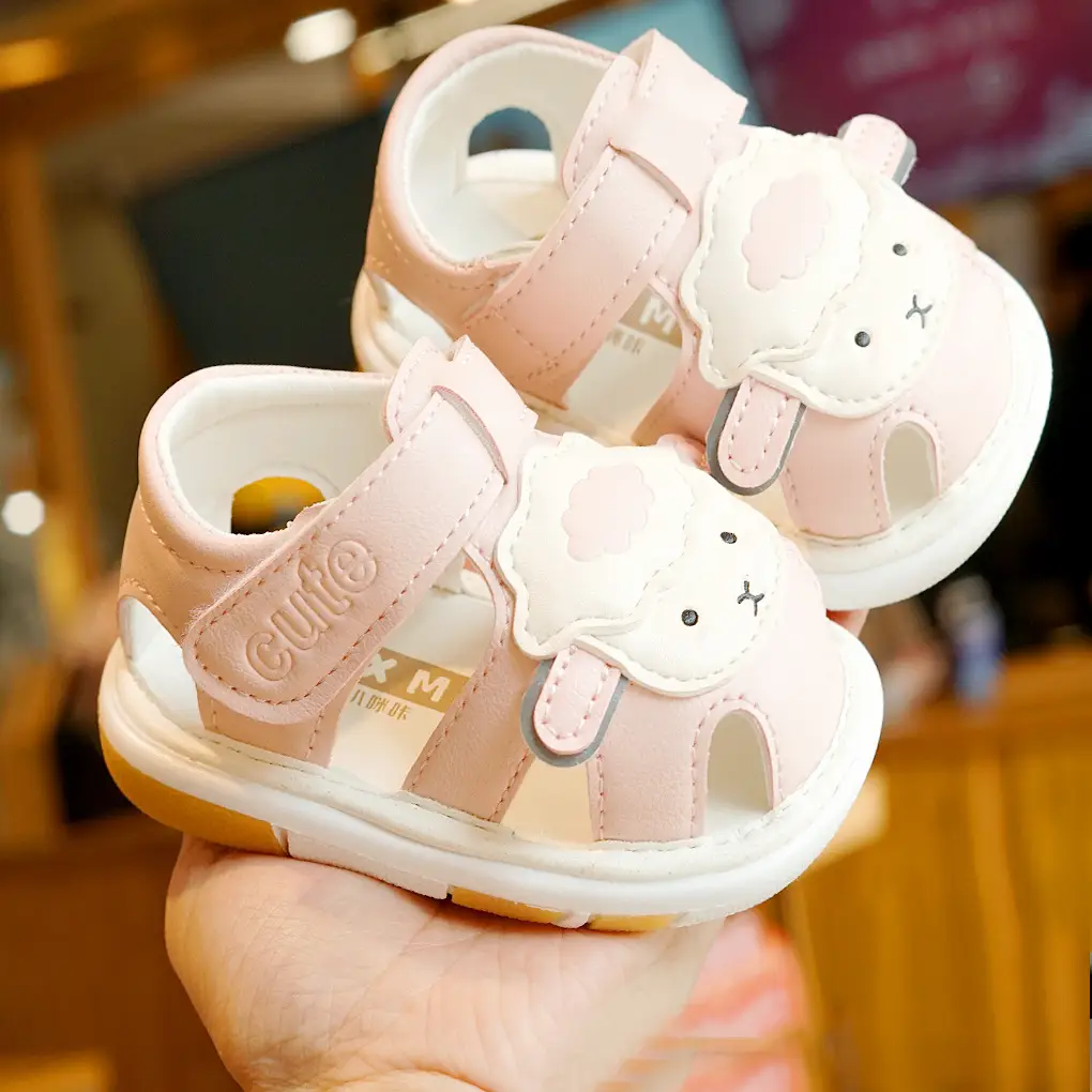 Toddler Sandals White Soft Sole 1-2Yrs