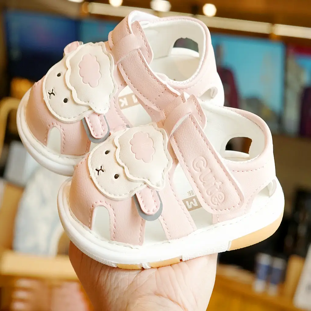 Toddler Sandals White Soft Sole 1-2Yrs