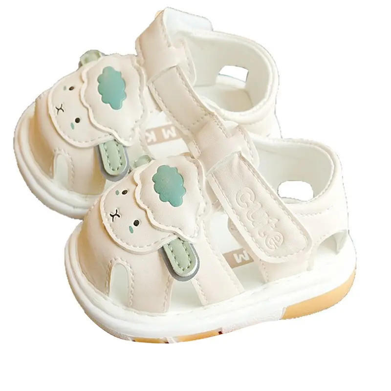 Toddler Sandals White Soft Sole 1-2Yrs