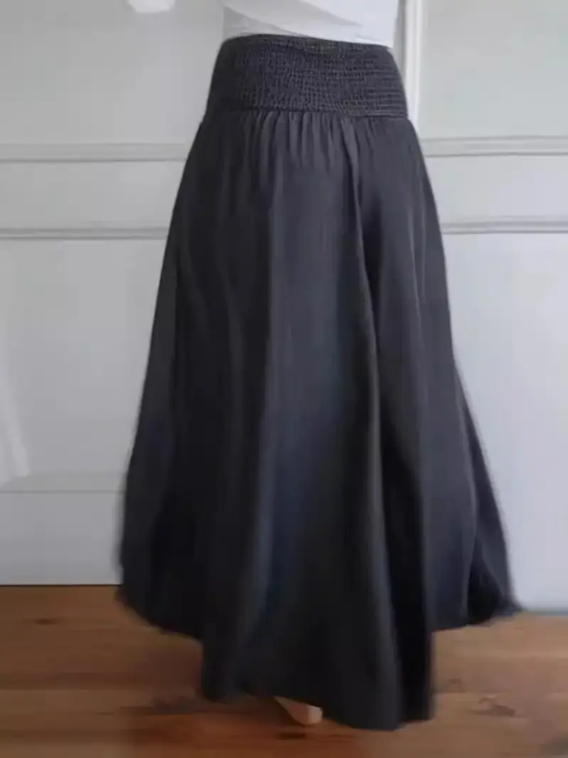 Women's Floral Wide Leg Pants with Elastic Waistband - Image 5