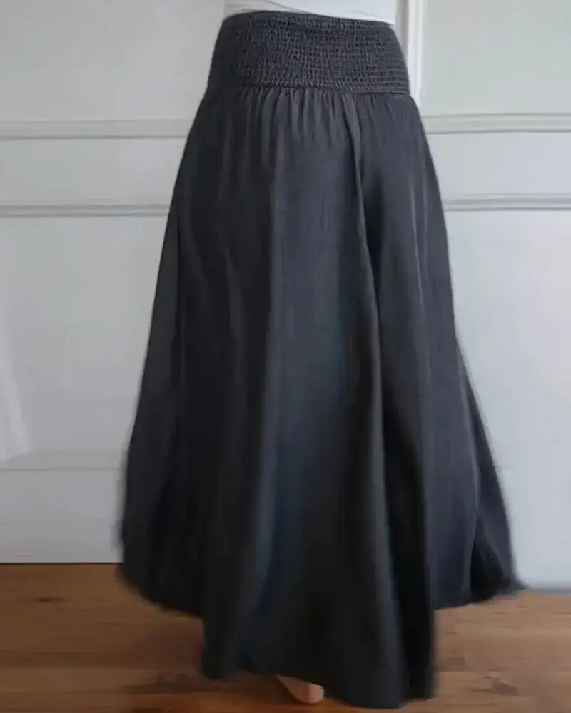Women's Floral Wide Leg Pants with Elastic Waistband — feature 3