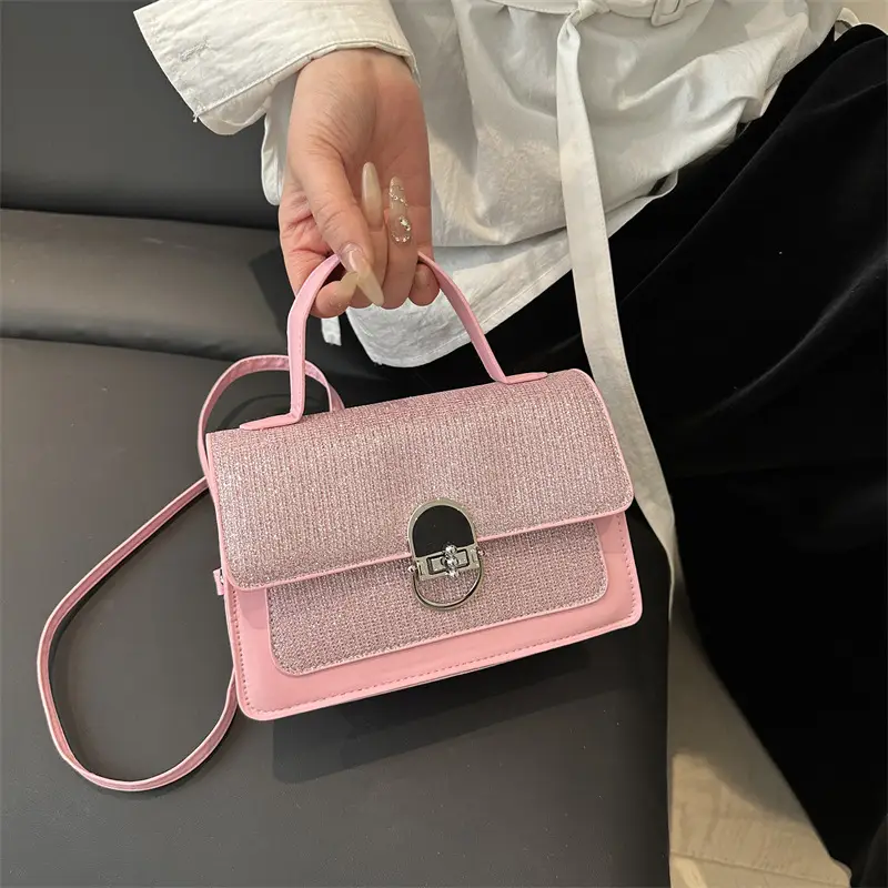 White Textured Crossbody Bag for Women 2026