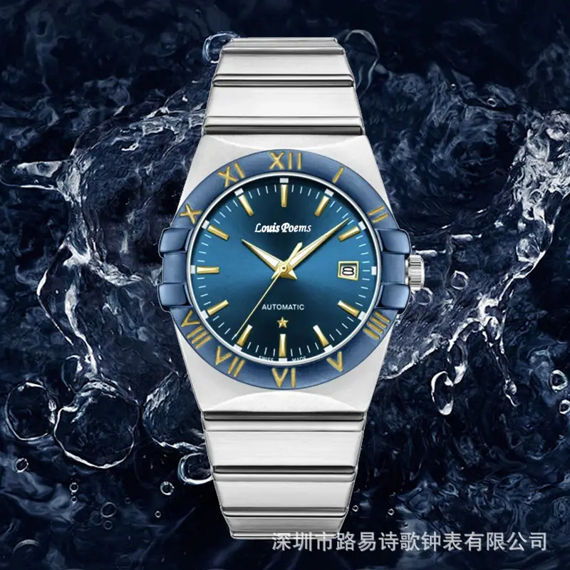 Constellation Five Gen Gold Blue Dial Waterproof Men's Watch — feature 8